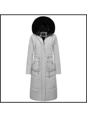 Women's Long Waterproof Maxi Puffer Down Jacket Faux Fur Hood Winter Coat